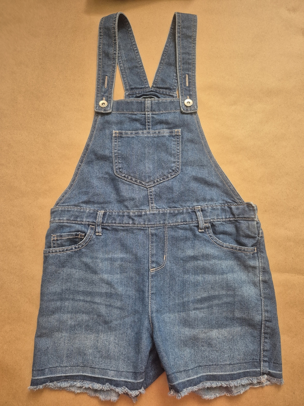 Girl Size 12 Blue Denim Short Overalls